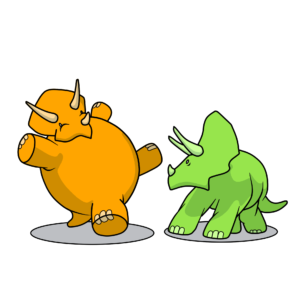 Pegatina Dino-RUSH! – Triceratops